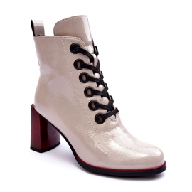 Botins envernizados com atacadores S.Barski MR870-15 Cinzento Claro cinza 2 Botins envernizados com atacadores S.Barski MR870-15 Cinzento Claro cinza 2