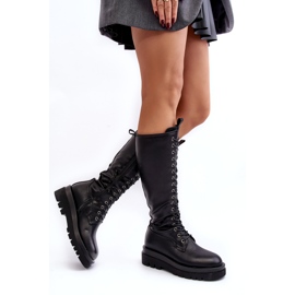 Botas femininas acima do joelho com isolamento acima do joelho, Lliclies pretas preto 4