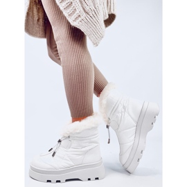 Tavaris Botas de neve brancas com pele branco 2