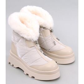 Botas de neve Tavaris bege com pele 1