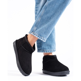 Botas de neve Shelovet de mulher negra preto 2