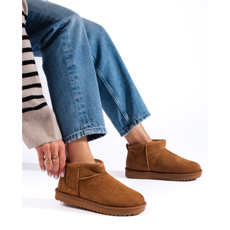 Botas de neve de mulher Shelovet castanhas castanho 1