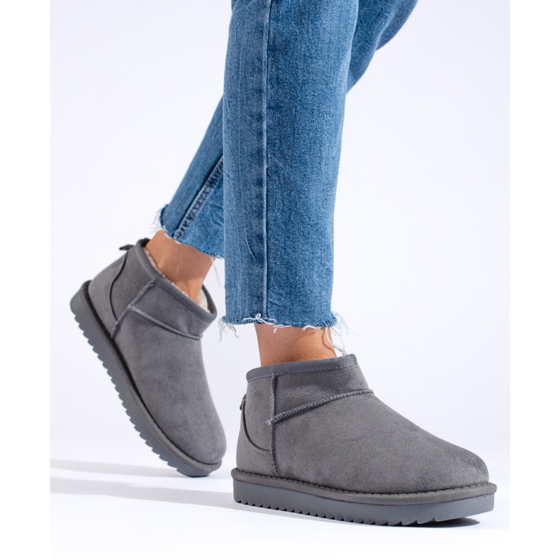 Botas de neve femininas Shelovet cinza 1