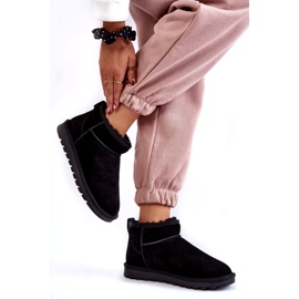 Curre as botas de neve com baixo teor de camurça feminina preto 3 Curre as botas de neve com baixo teor de camurça feminina preto 3