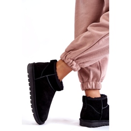 Curre as botas de neve com baixo teor de camurça feminina preto 4 Curre as botas de neve com baixo teor de camurça feminina preto 4