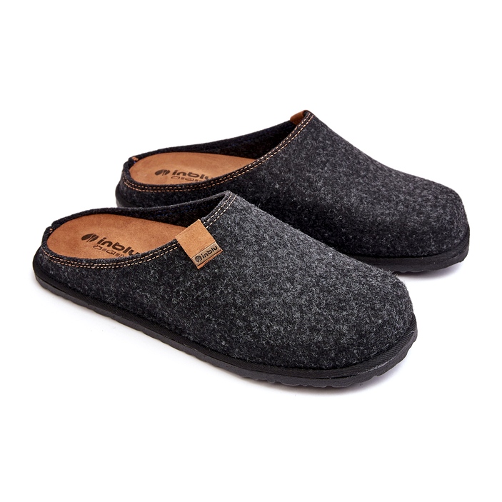 Chinelos preventivos masculinos Inblu, cinza escuro SI000001 1