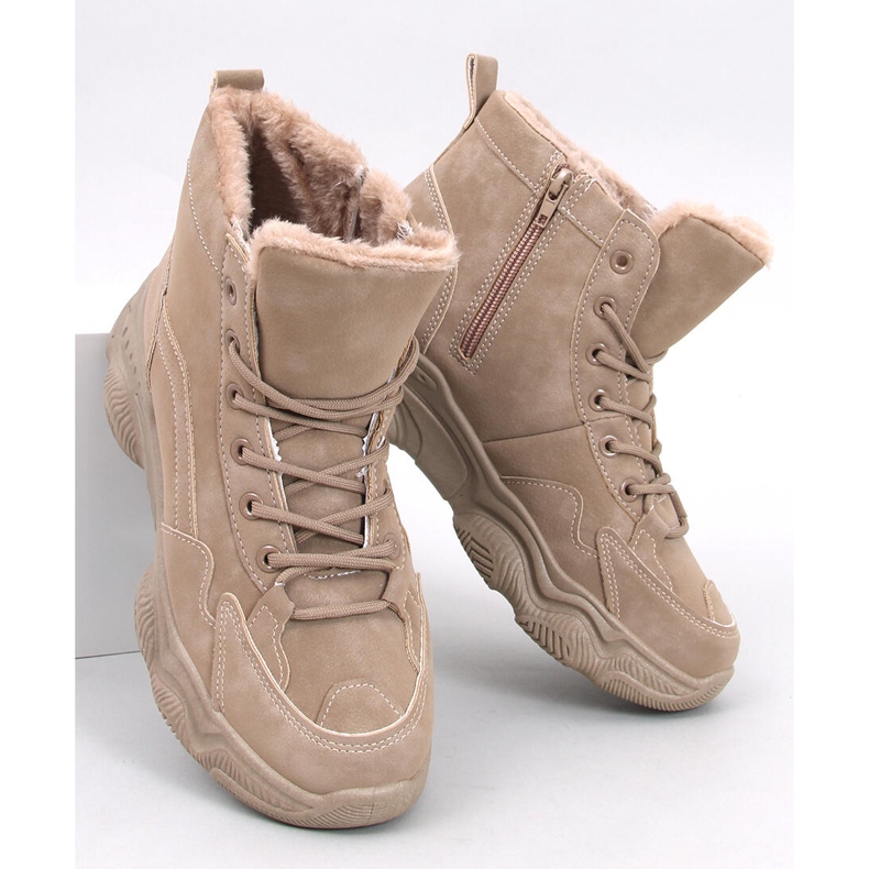Tênis de inverno com isolamento Elius Khaki bege 1 Tênis de inverno com isolamento Elius Khaki bege 1