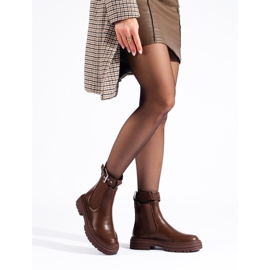 Botas Shelovet Chelsea femininas marrons castanho 1