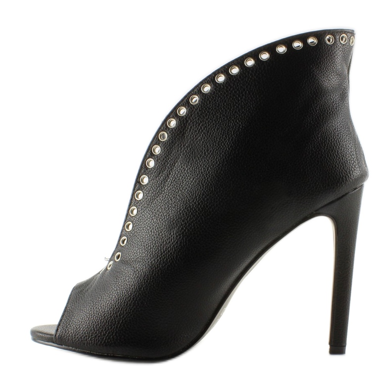 Botins stilettos com tachas HP-36 preto 1