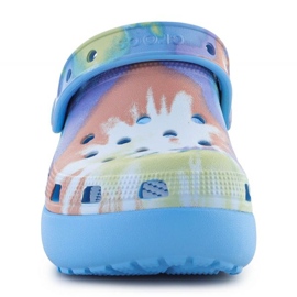 Chinelos de espuma Crocs Classic Tie Dye Cutie Clog 208083-4KT azul 1
