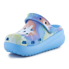 Chinelos de espuma Crocs Classic Tie Dye Cutie Clog 208083-4KT azul 2