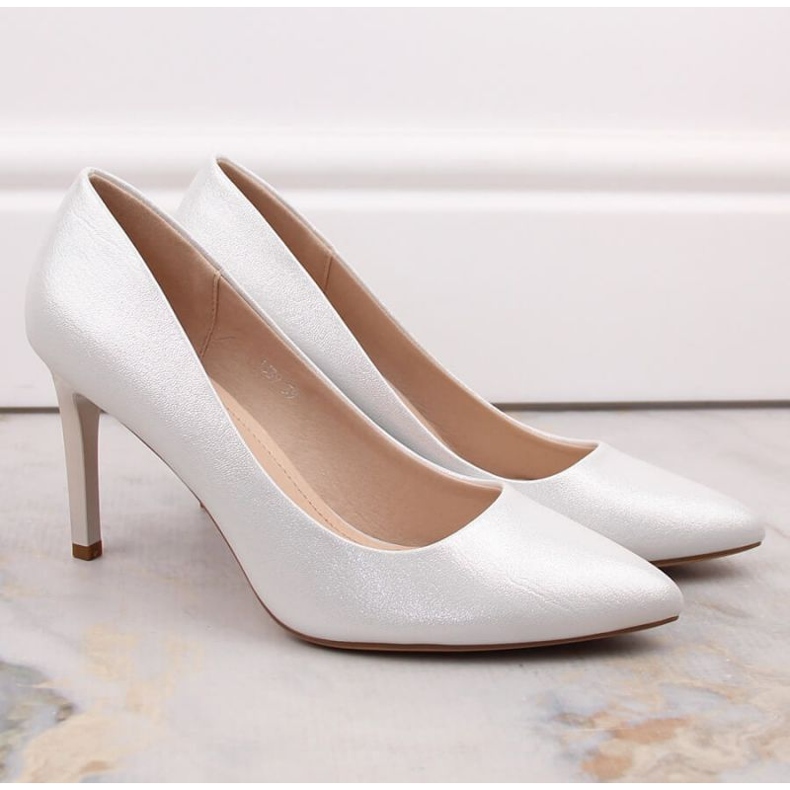 Sergio Leone W SK428A salto alto prateado prata 1