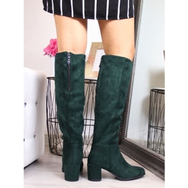 Botas de salto alto isoladas Sergio Leone W SK184D, verdes 2