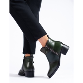 Botins femininos verdes escuros da Vinceza 1