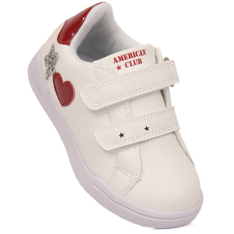 Calçado desportivo American Club Jr AM925A com velcro, branco 1