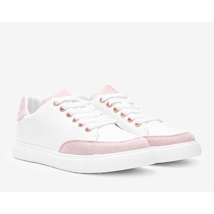 Tênis Brighton em branco e rosa 1