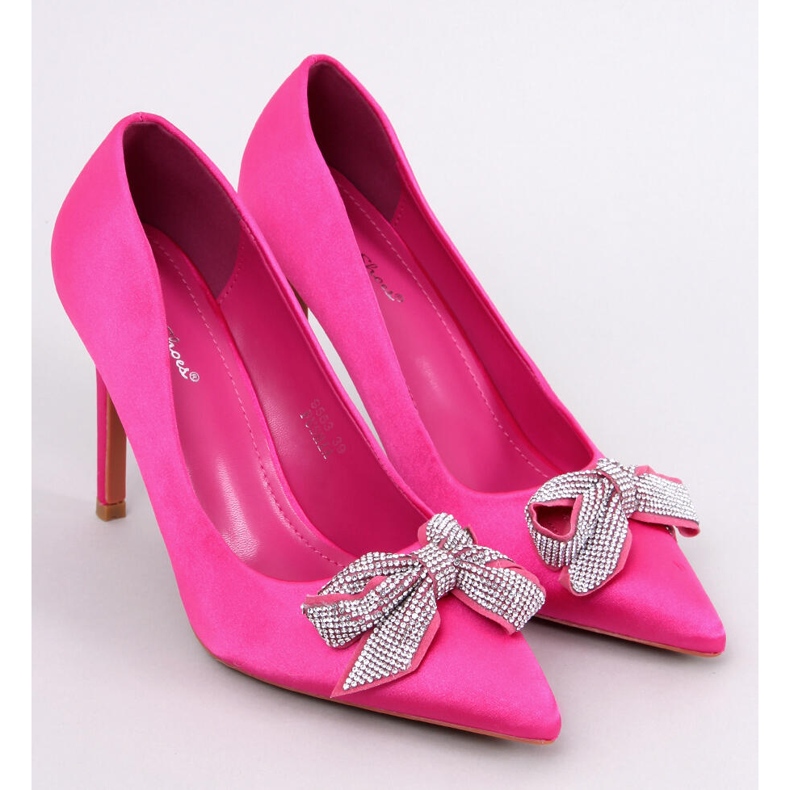 Alfinetes de cetim com laço Trini Fuchsia rosa 1