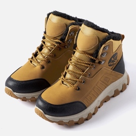 Sapatos de trekking masculinos com isolamento marrom da Nurra 1