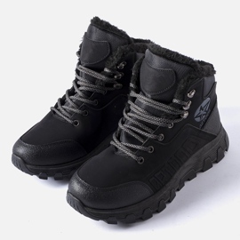 Sapatos de trekking Nurra masculinos pretos com isolamento 1