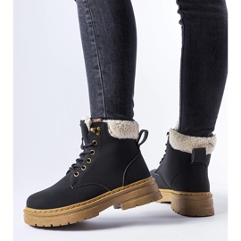 Botas de trabalho pretas com isolamento Burgondi preto 1