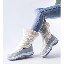 Botas de neve com isolamento Tronzano cinza pérola branco 1