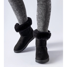 Botas de neve Borgorato pretas forradas com pele preto 1 Botas de neve Borgorato pretas forradas com pele preto 1