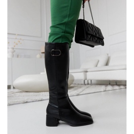 Botas pretas com fivela decorativa Sydney preto 1