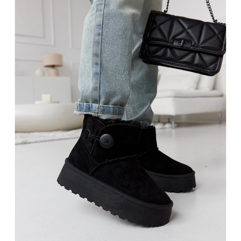 Botas de neve pretas com isolamento curto da Casimiro preto 2 Botas de neve pretas com isolamento curto da Casimiro preto 2