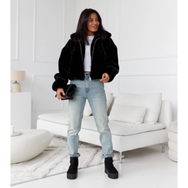 Botas de neve pretas com isolamento curto da Casimiro preto 1 Botas de neve pretas com isolamento curto da Casimiro preto 1