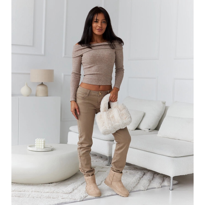 Botas curtas de neve com isolamento marrom da Menaggio 1