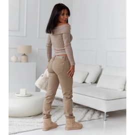 Botas curtas de neve com isolamento bege da Menaggio 1