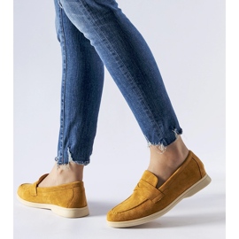 Mocassins bege escuro feitos de camurça ecológica Ferragus 1