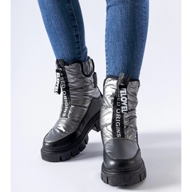 Botas de neve Moorhead com isolamento preto e grafite cinza 1