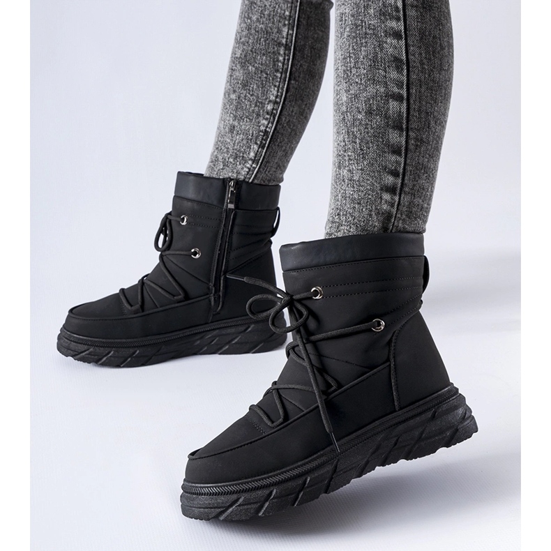 Botas de neve pretas com isolamento Jamison mate preto 1