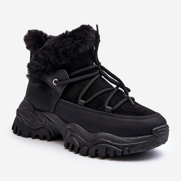 Botas femininas Trapper com pelo preto Cresandi 1