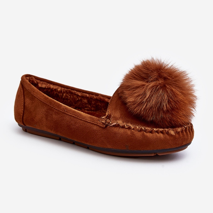 Mocassins Femininos Com Pele Camel Novas castanho 1