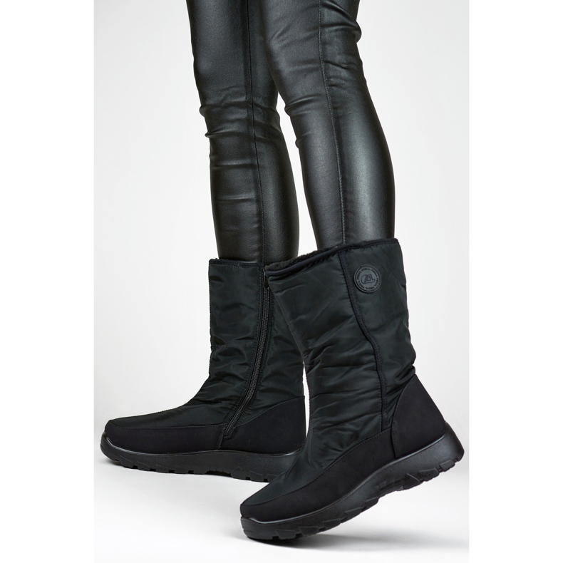 Botas quentes de alto conforto, botas de neve de inverno preto 2 Botas quentes de alto conforto, botas de neve de inverno preto 2