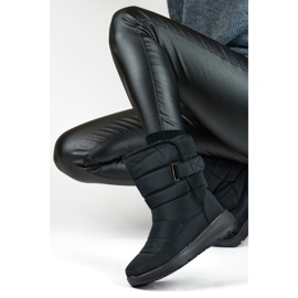 Botas de neve confortáveis, botas de inverno, botins acolchoados, isolados com velcro preto 1