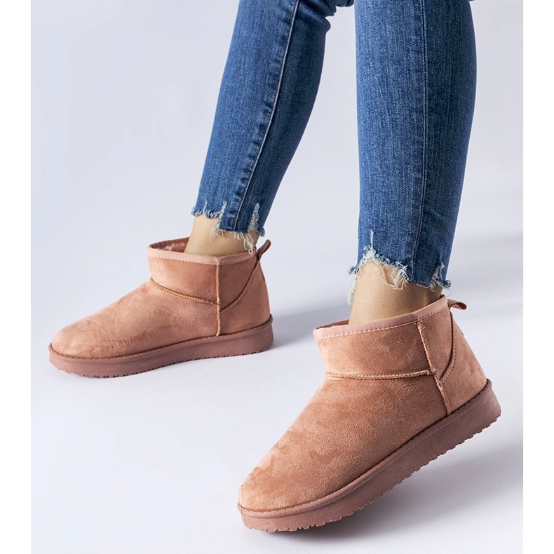 Botas de neve curtas com isolamento Guglielma rosa preto 1