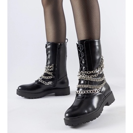 Botins pretos com isolamento e corrente Carroll 1