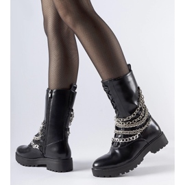 Botins pretos com isolamento e corrente Carroll 2