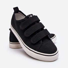Tênis infantil com velcro baixo preto Dilan 1