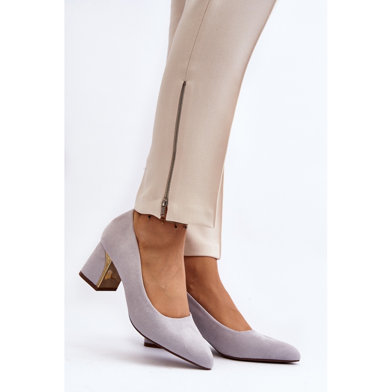 Bombas de salto alto Stelloria cinza 2