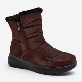 Botas de neve femininas com pele marrom Primose 1