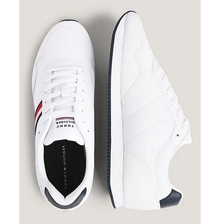 Sapatos Tommy Hilfiger Core Lo Runner Pu M FM0FM048340K9 branco 1