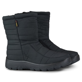 Botas de neve femininas, sapatos confortáveis ​​de inverno com zíper preto 1