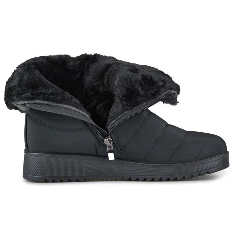 Botas femininas de neve baixas, botas de inverno com isolamento, pretas preto 1