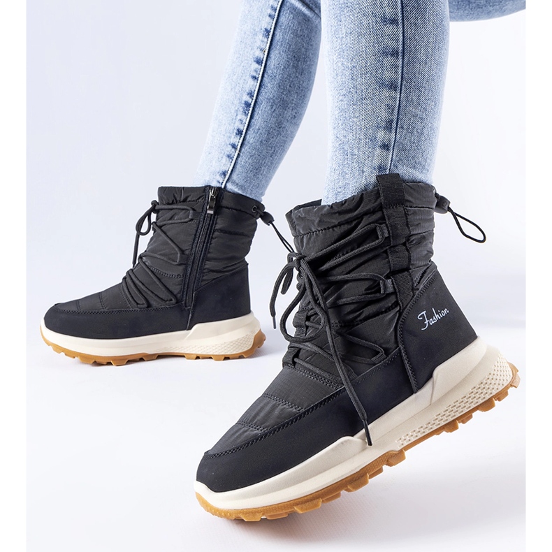 Botas de neve Stephen com isolamento preto 1