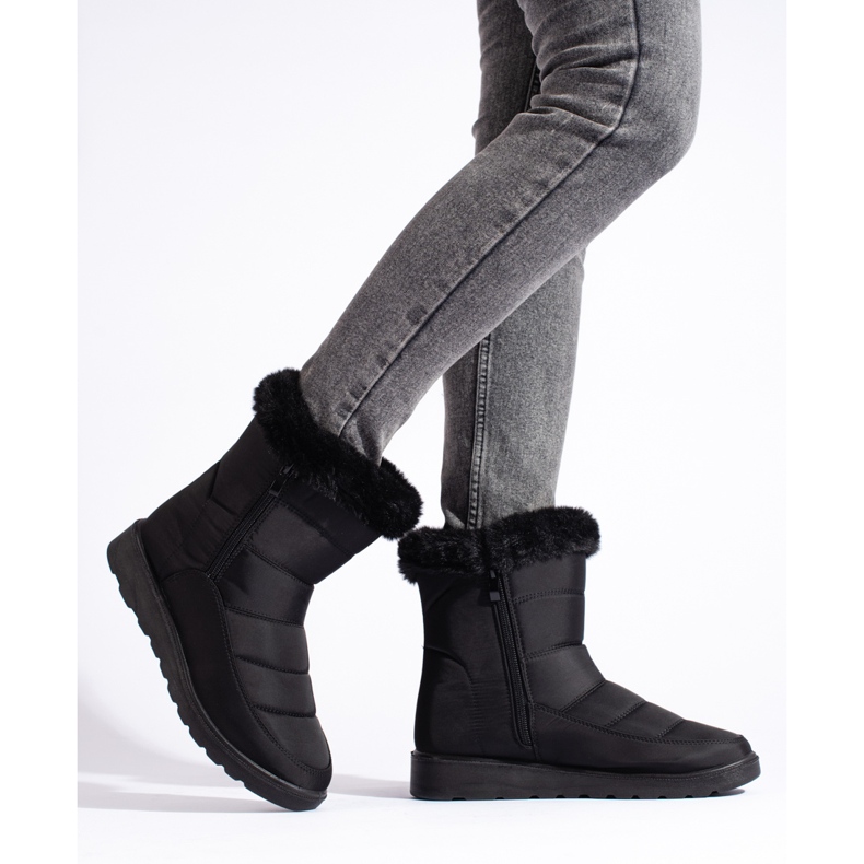 W. Potocki Botas de neve femininas negras da Potocki preto 1 W. Potocki Botas de neve femininas negras da Potocki preto 1