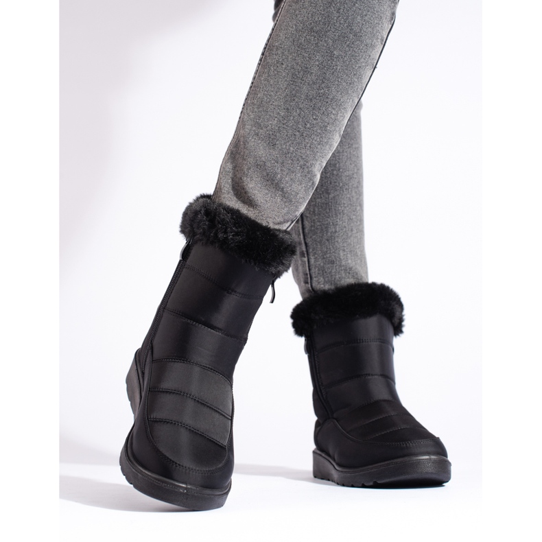 W. Potocki Botas de neve femininas negras da Potocki preto 2 W. Potocki Botas de neve femininas negras da Potocki preto 2